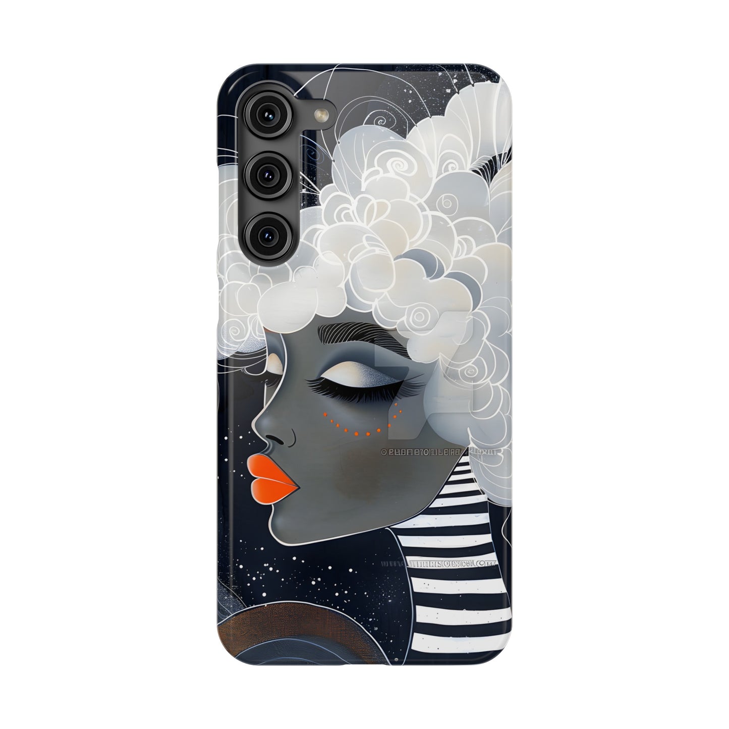 Slim Phone Cases - Black Girl Art - Velvet's View - Ethereal Vibrance
