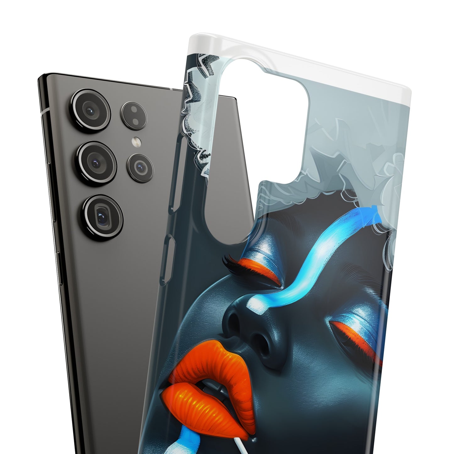 Slim Phone Cases - Black Girl Art - Velvet's View - Ethereal Vibrance