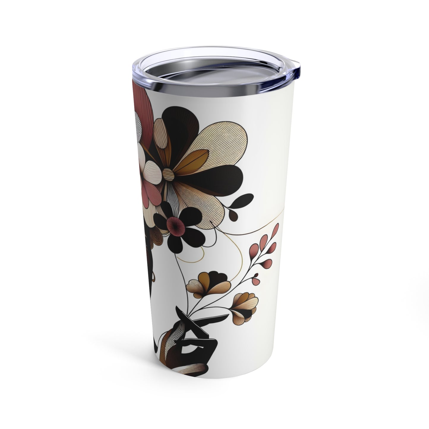 Tumbler 20oz - Black Girl Art - Velvet's View - Floral Whispers 607