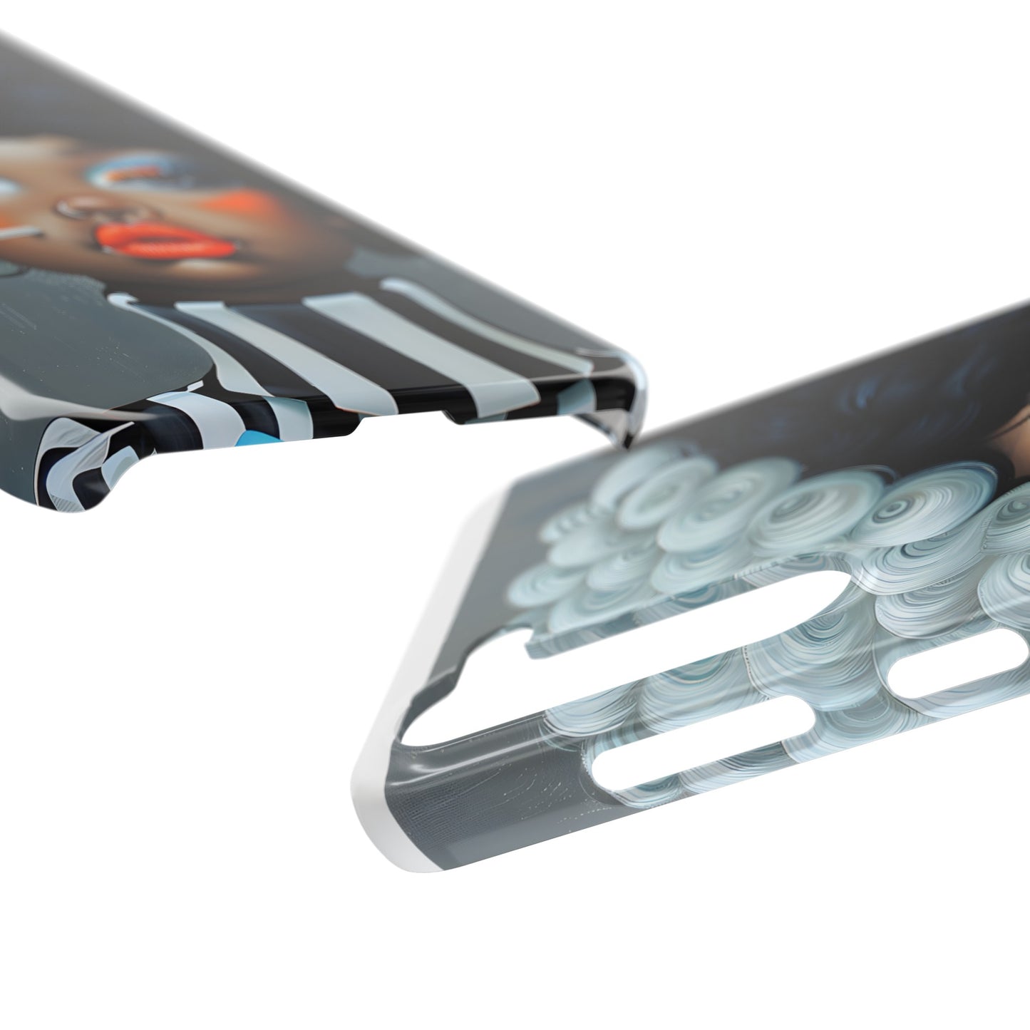 Slim Phone Cases - Black Girl Art - Velvet's View - Ethereal Vibrance