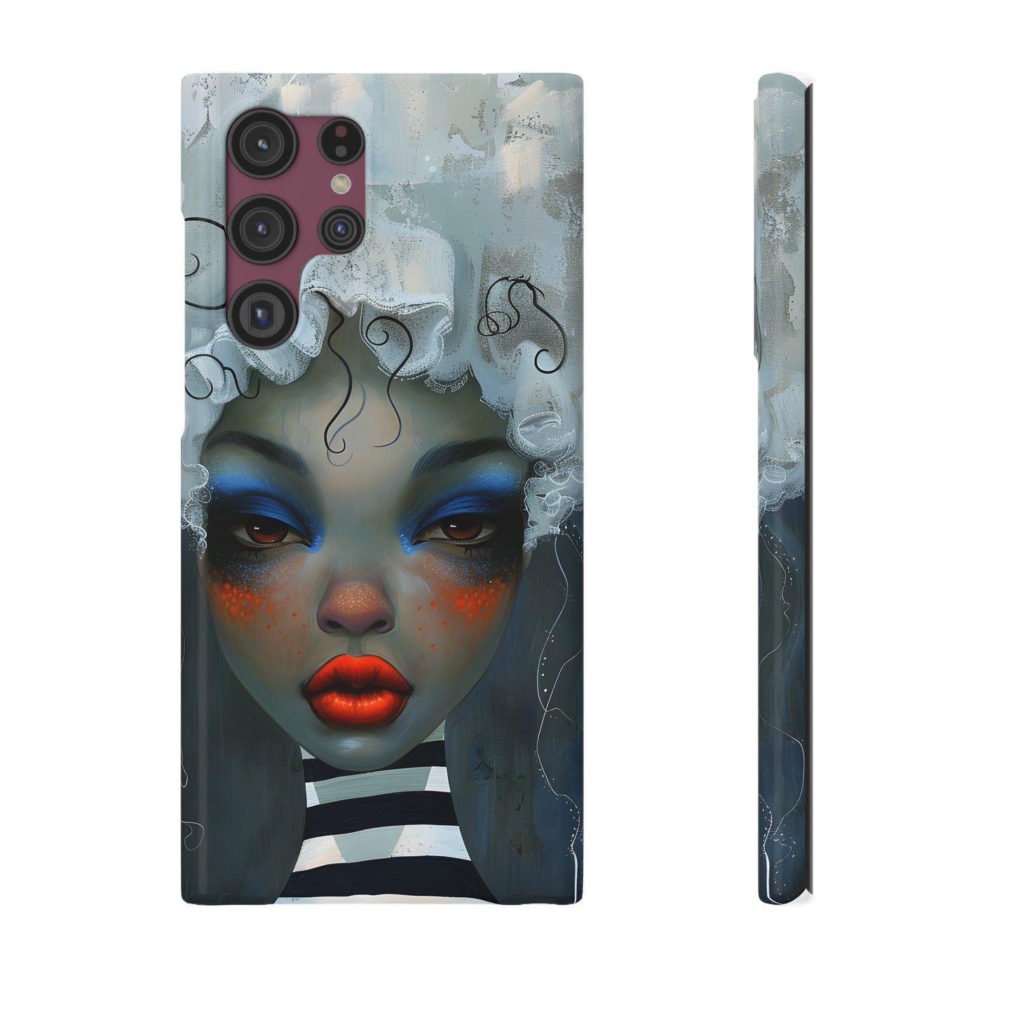 Slim Phone Cases - Black Girl Art - Velvet's View - Ethereal Vibrance