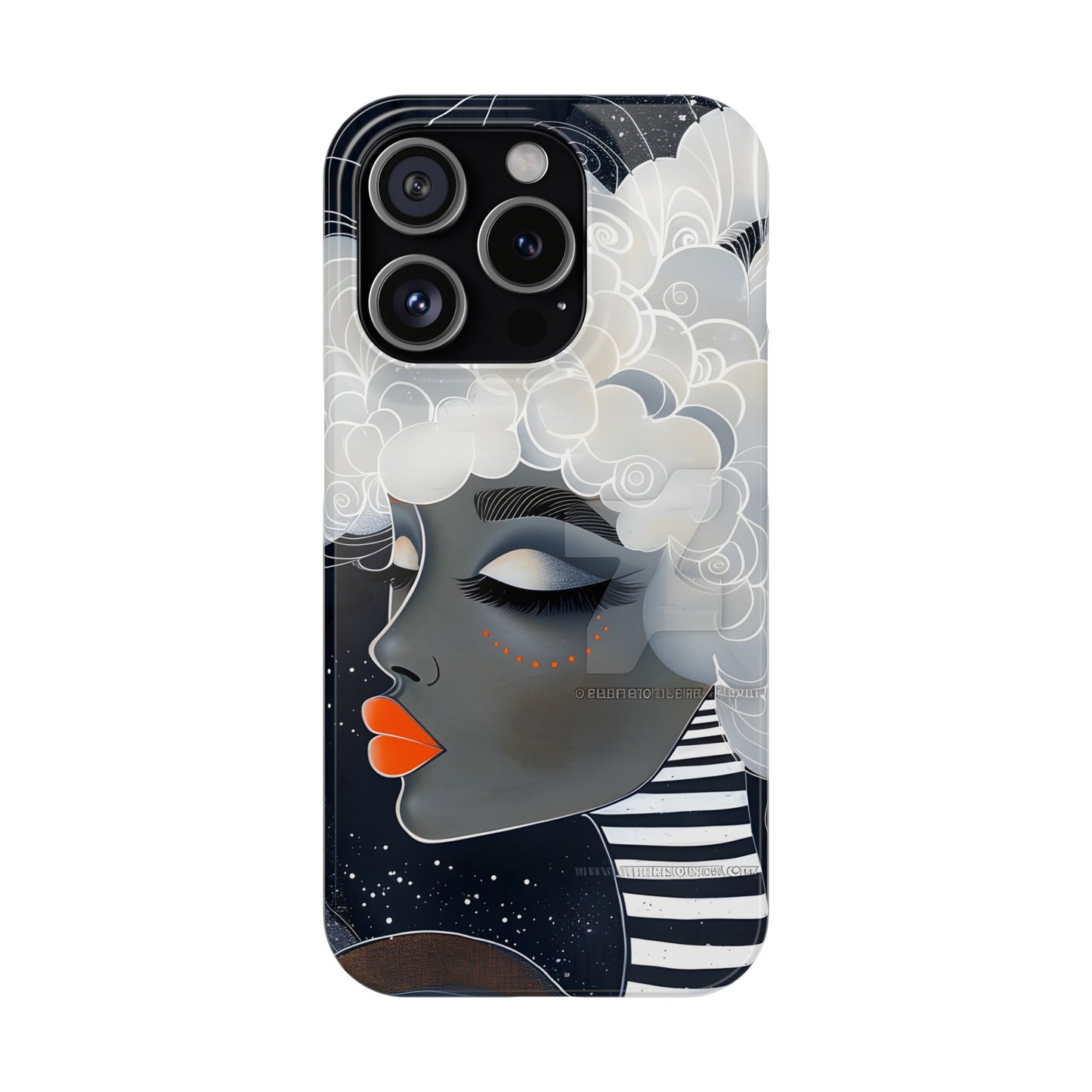 Slim Phone Cases - Black Girl Art - Velvet's View - Ethereal Vibrance