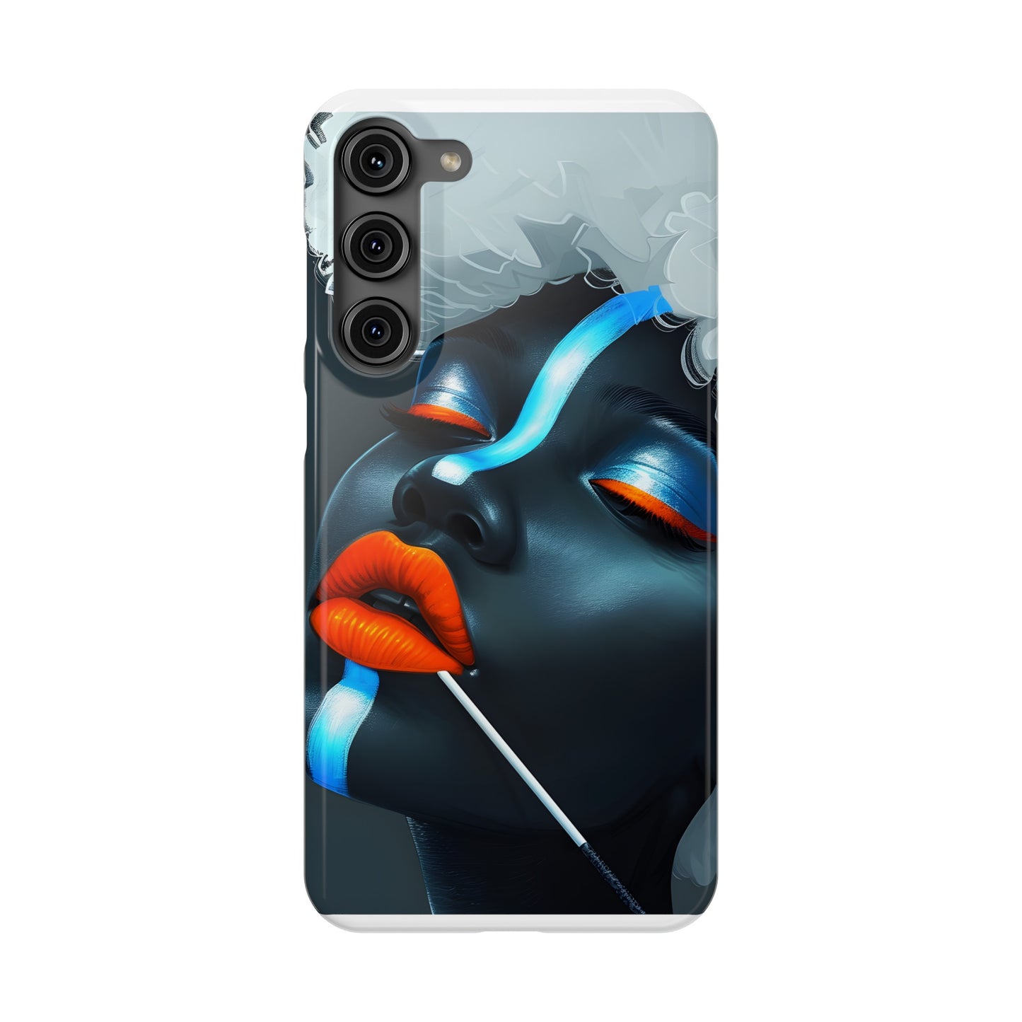 Slim Phone Cases - Black Girl Art - Velvet's View - Ethereal Vibrance