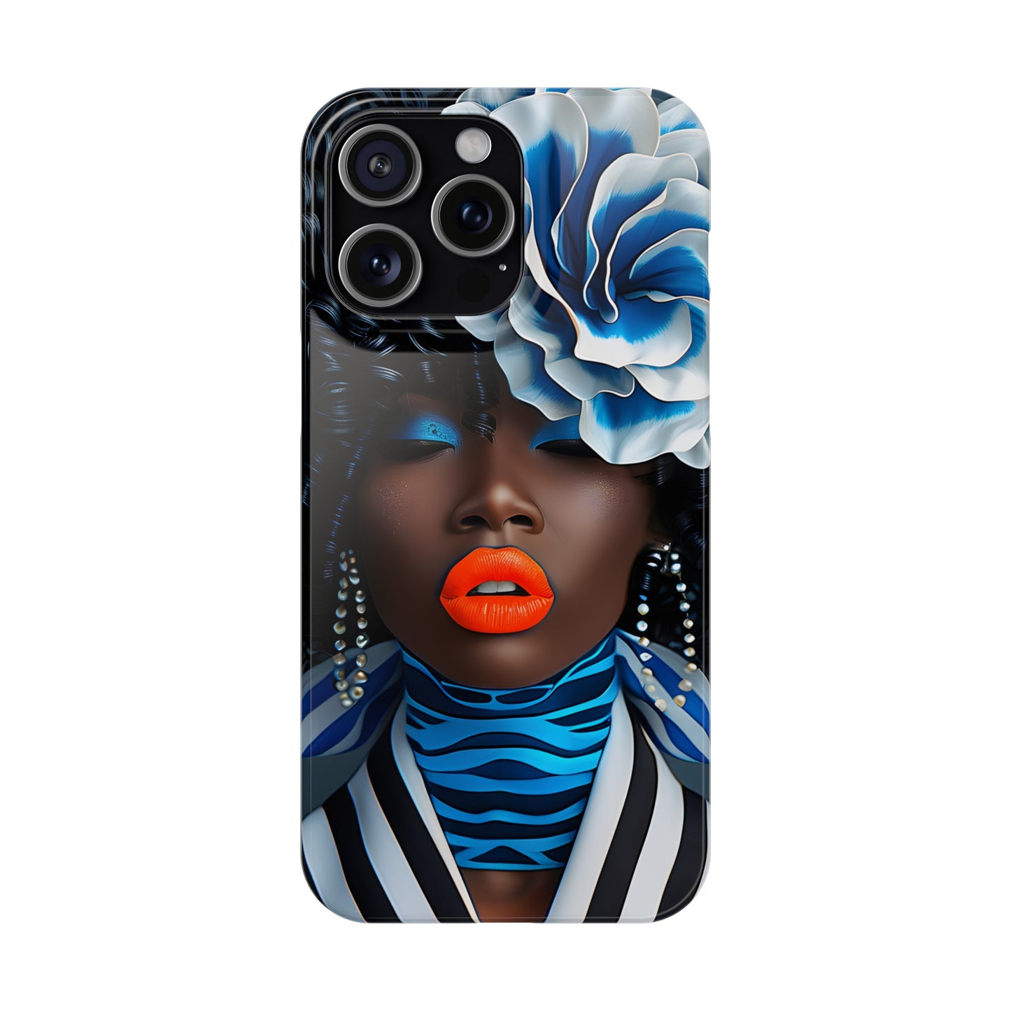 Slim Phone Cases - Black Girl Art - Velvet's View - Ethereal Vibrance