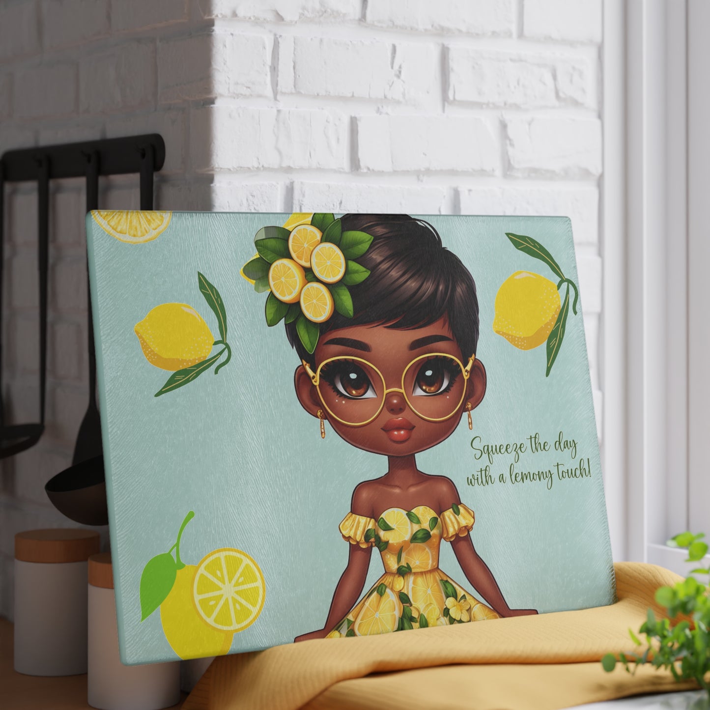 Glass Cutting Board - Velvet's View: The Lemon Delight Collection –2011