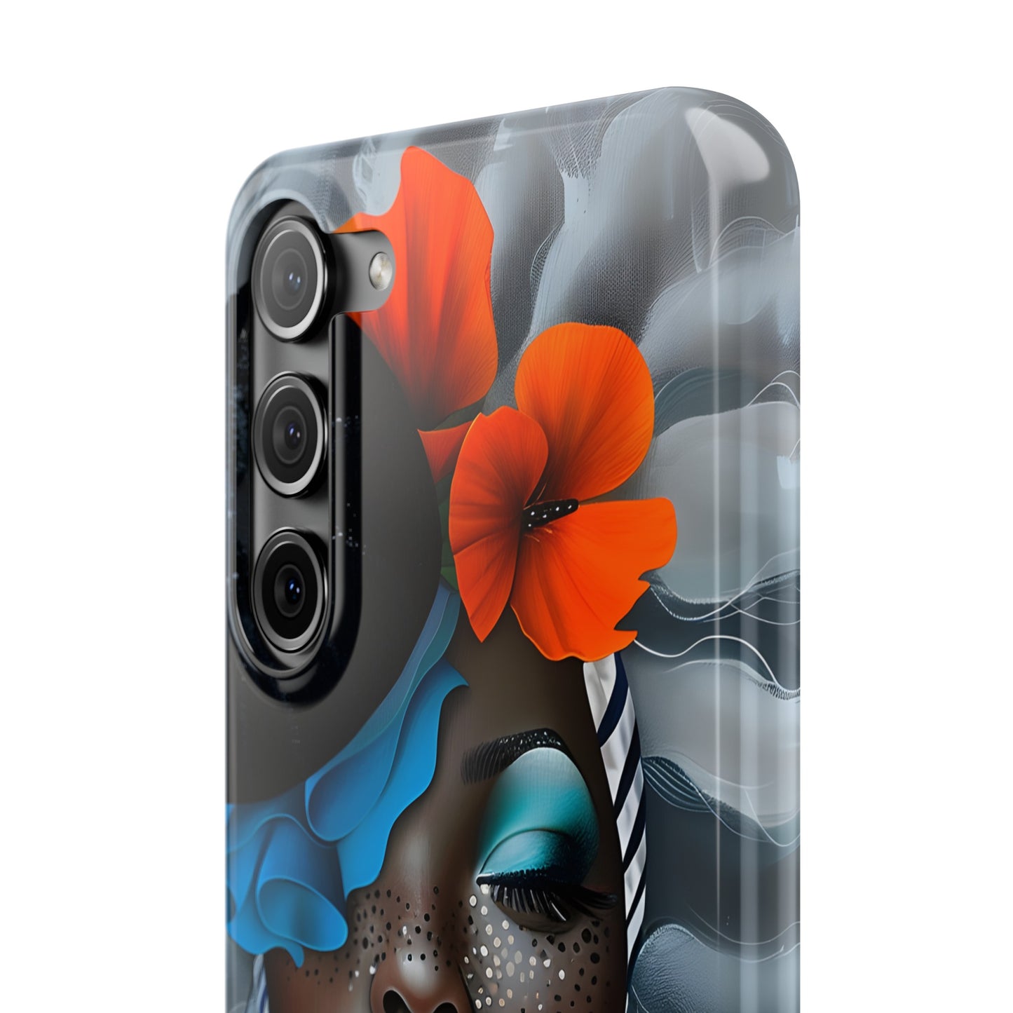 Slim Phone Cases - Black Girl Art - Velvet's View - Ethereal Vibrance