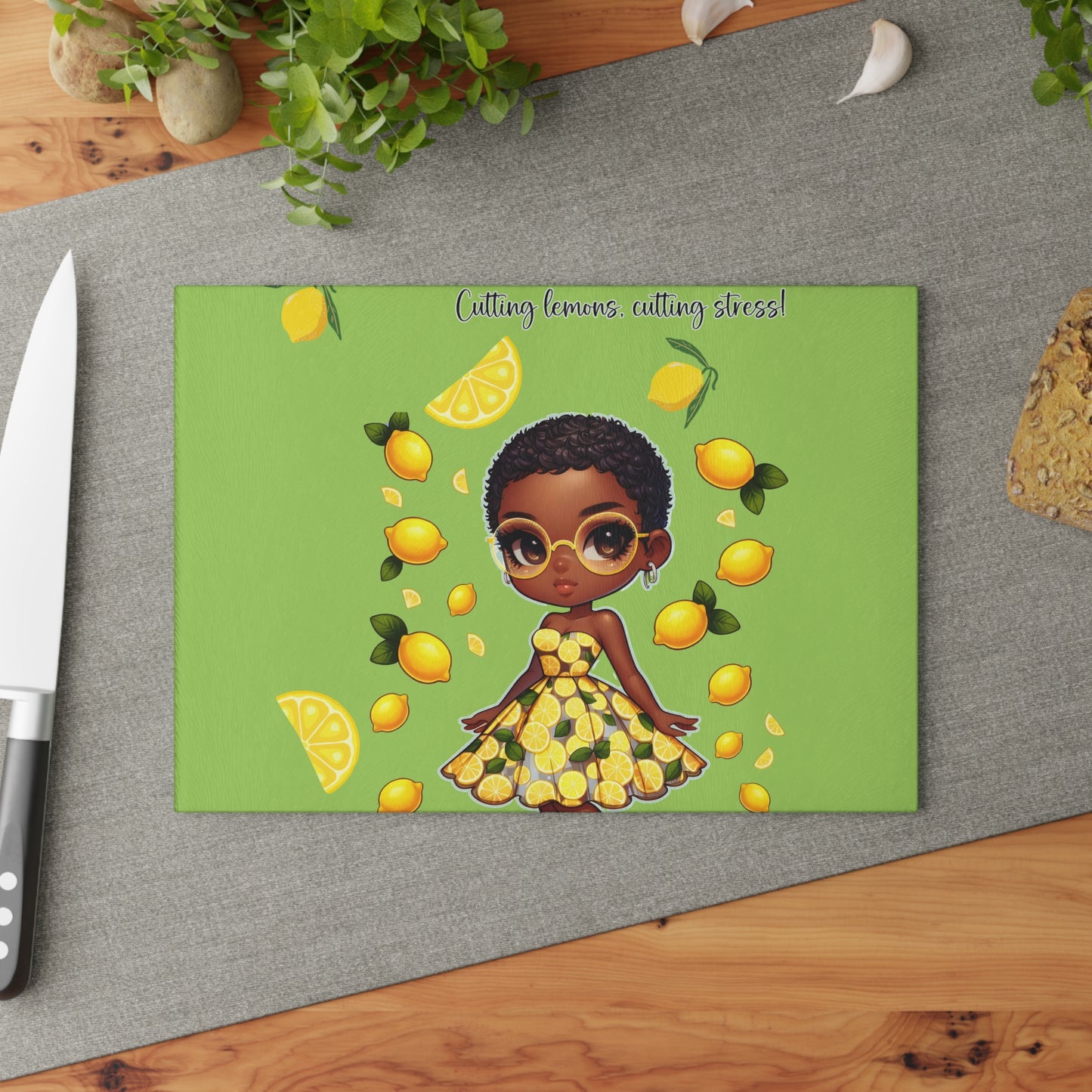 Glass Cutting Board - Velvet's View: The Lemon Delight Collection – 2014