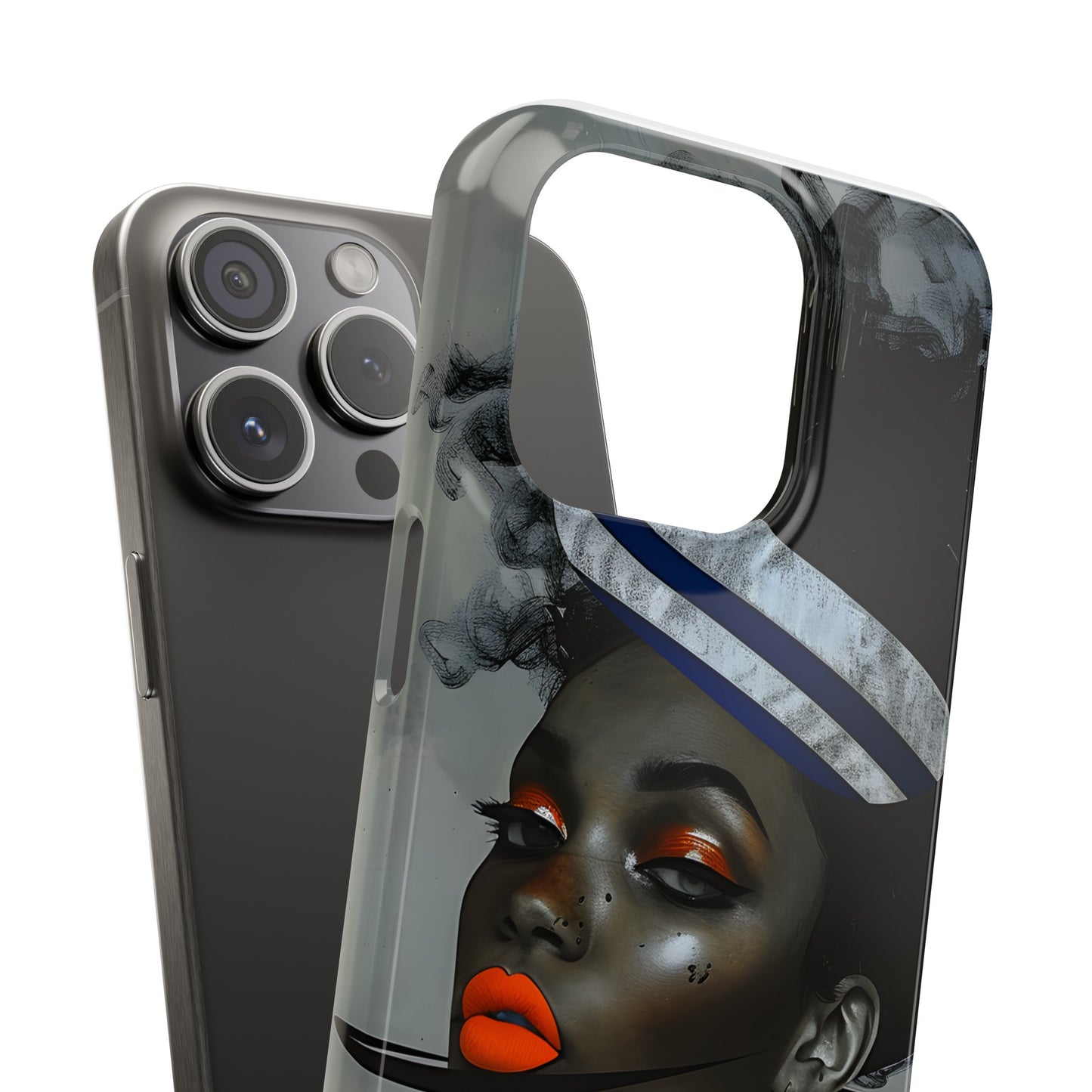 Slim Phone Cases - Black Girl Art - Velvet's View - Ethereal Vibrance