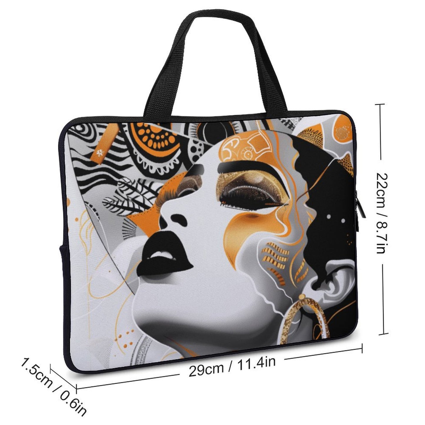 Laptop Bag - Black Girl Art - Velvet’s View - Artistic Laptop Covers Collection - Laptop Bag (Multiple Sizes) #2067