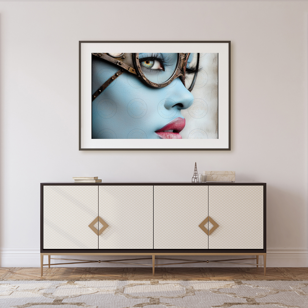 Black Girl Art - Velvets View - Reflections in Blue: The Modern Muse 316