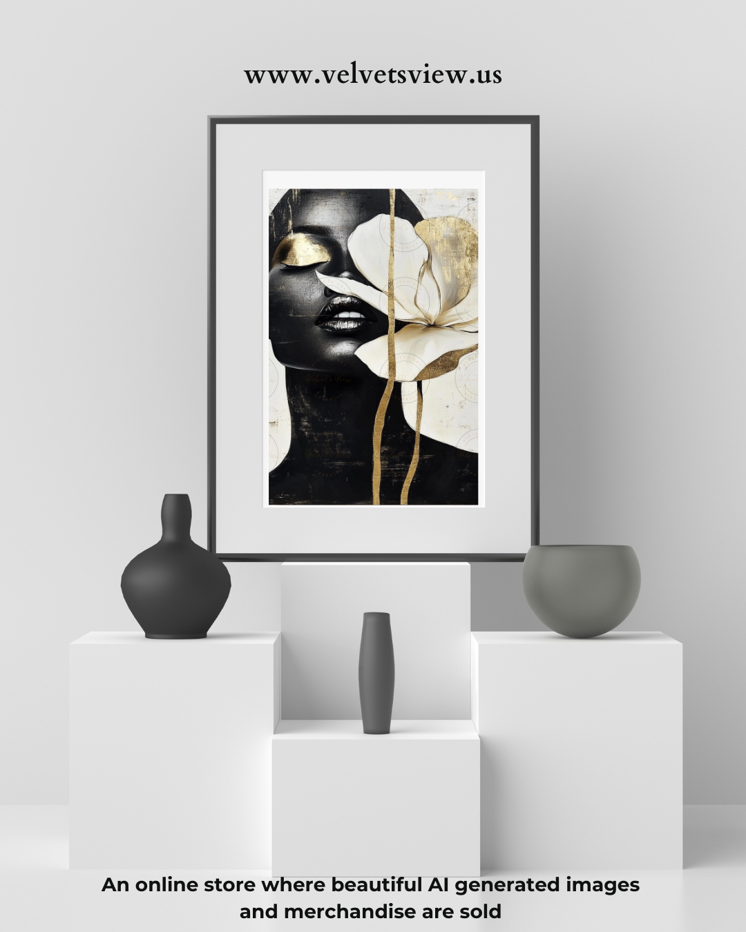 Black Girl Art - Velvets View - Golden Whispers: A Radiance Reimagined 411