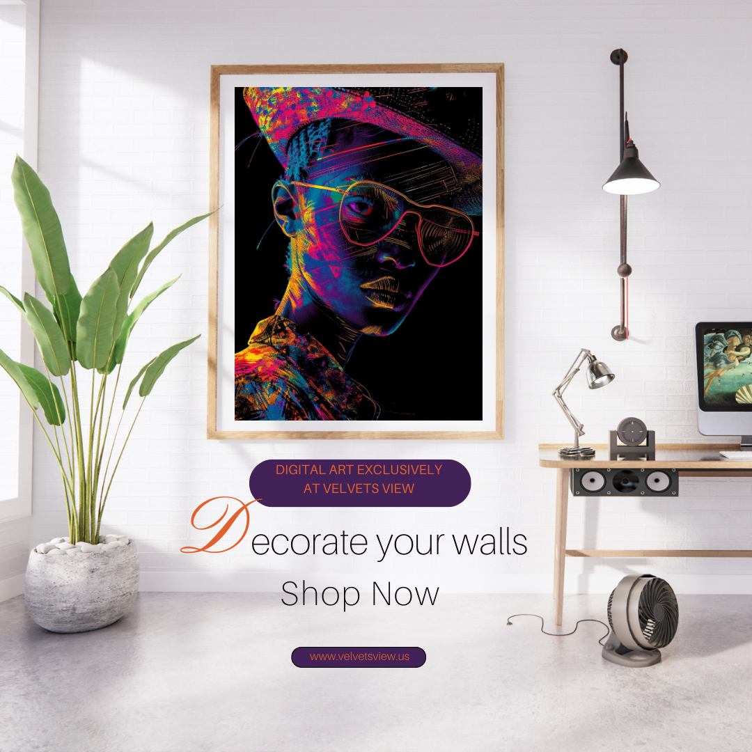 Black Girl Art - Velvets View Digital Art - Radiant Glows - The Neon Reverie Collection 320