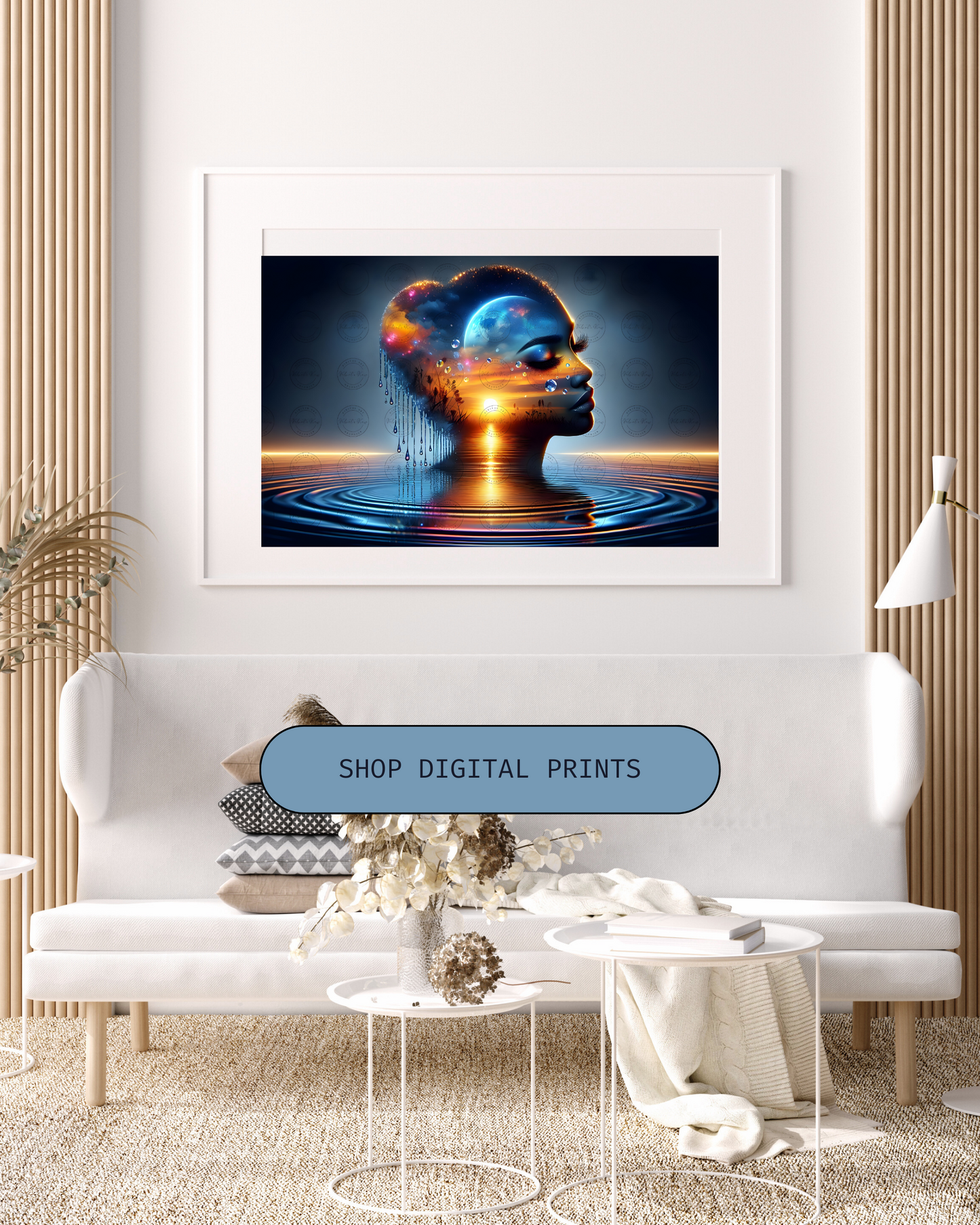 Black Girl Art – Female Digital Prints - Velvet's View – Cosmic Reflections - Visions of Earth and Spirit