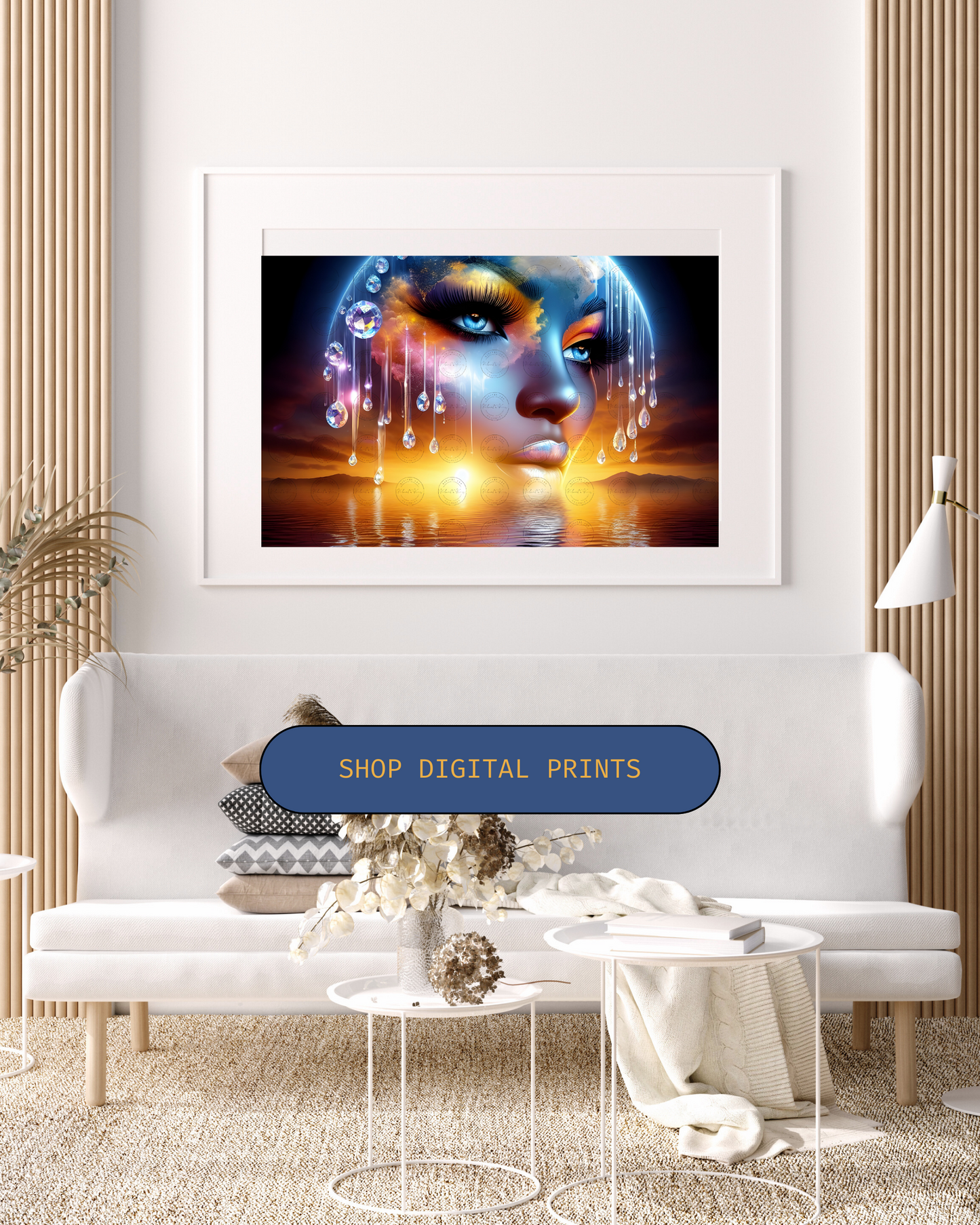 Black Girl Art – Female Digital Prints - Velvet's View – Cosmic Reflections - Visions of Earth and Spirit