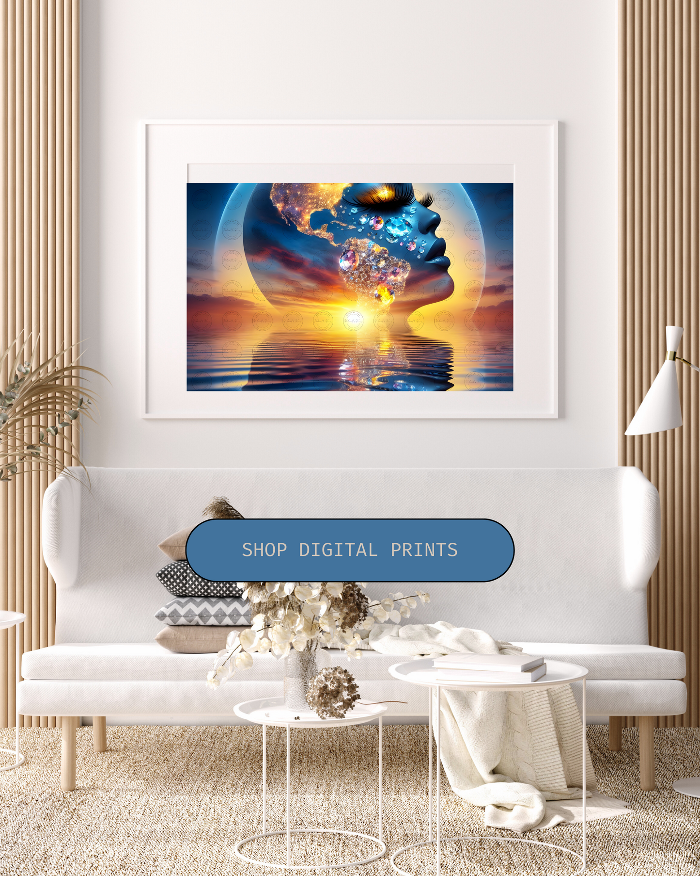 Black Girl Art – Female Digital Prints - Velvet's View – Cosmic Reflections - Visions of Earth and Spirit