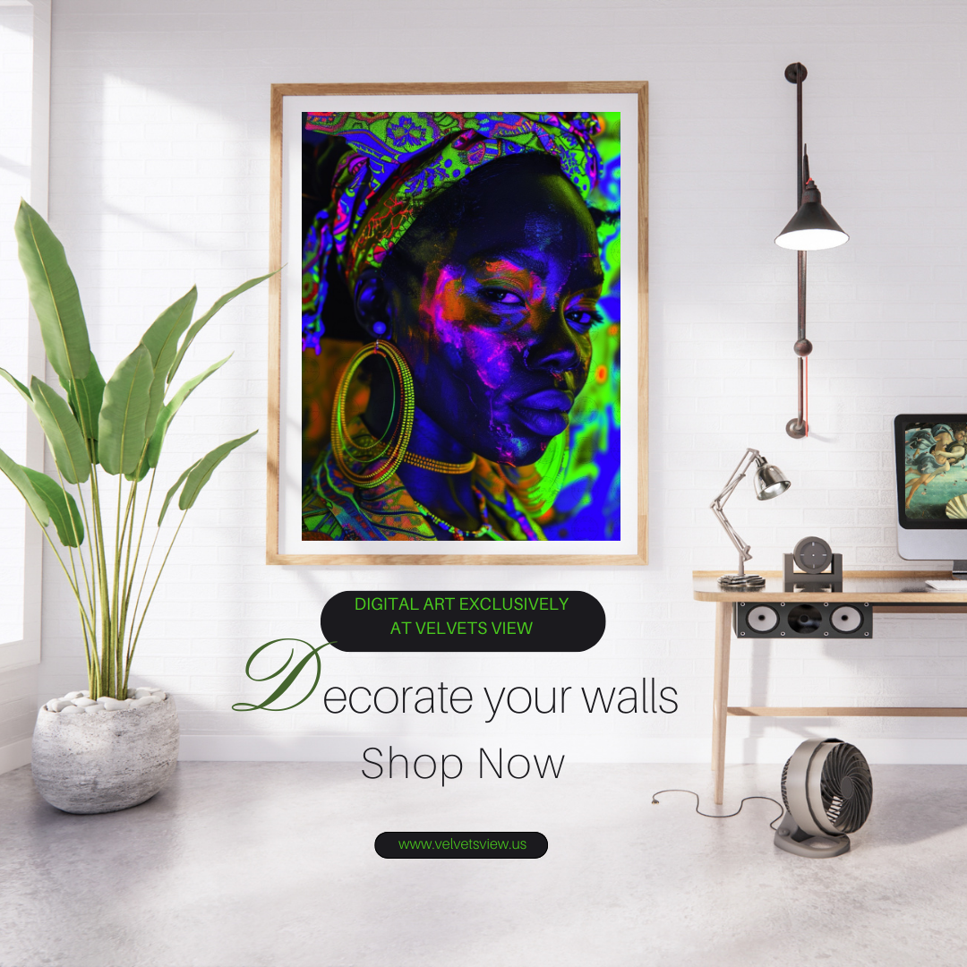 Black Girl Art - Velvets View Digital Art - Radiant Glows - The Neon Reverie Collection 328