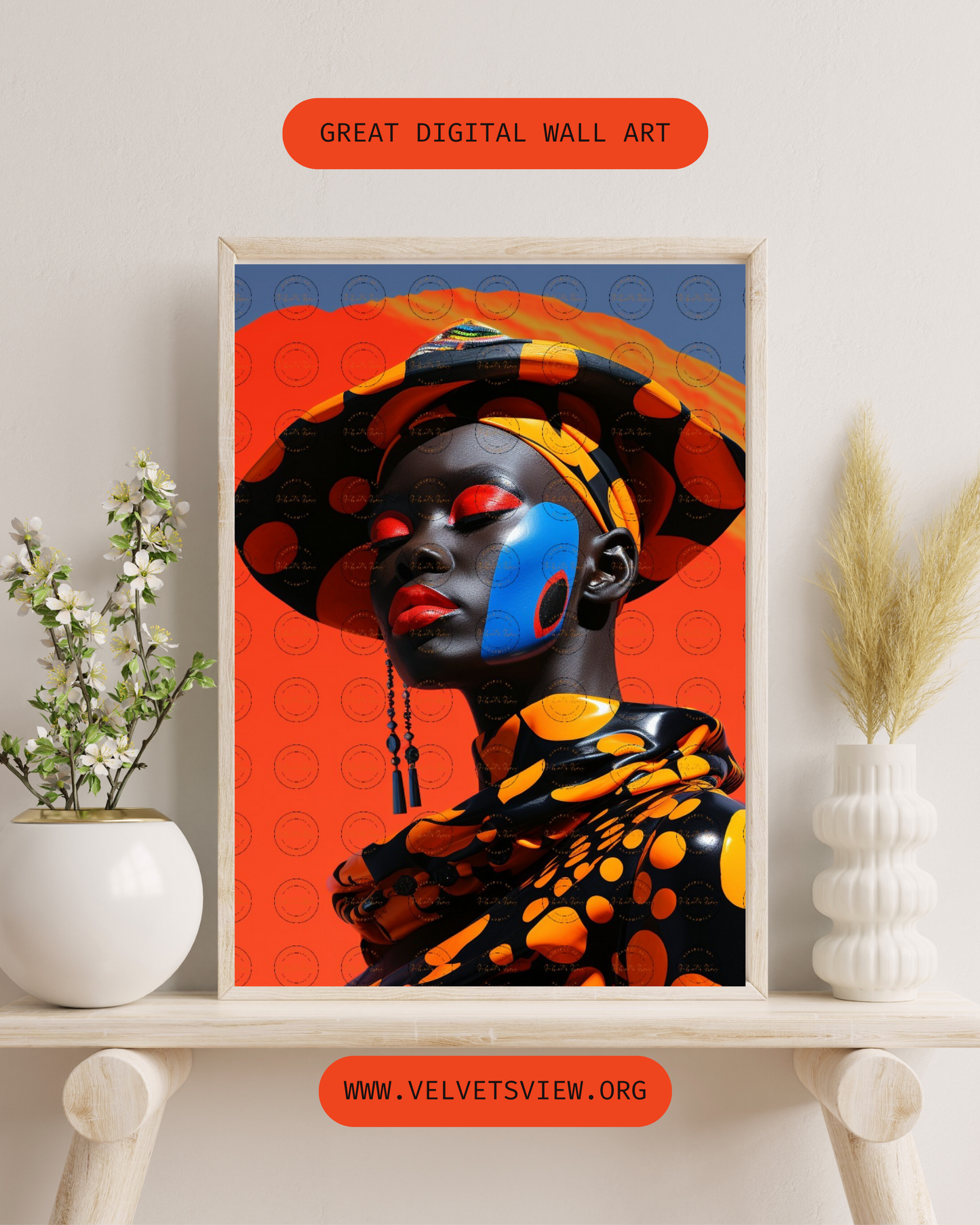 Black Girl Art – Female Digital Prints - Velvet's View – Velvet's Chromatic Elegance