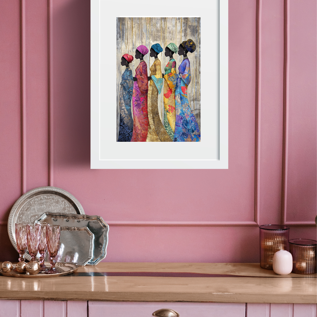 Black Girl Art - Velvets View Digital Art - Silhouettes of Tradition - Celebrating African Elegance 668