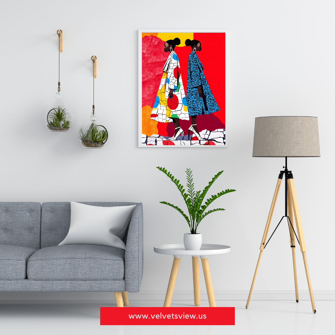 Black Girl Art - Velvets View Digital Art - Vibrant Silhouettes - Celebrating African Heritage 471