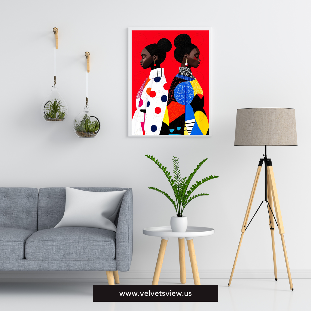 Black Girl Art - Velvets View Digital Art - Vibrant Silhouettes - Celebrating African Heritage 475