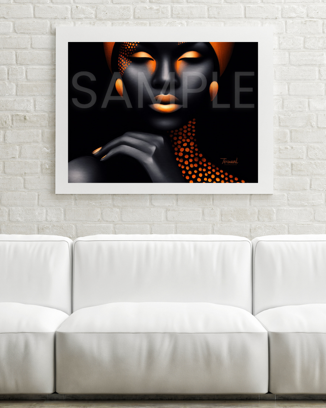 Sable Radiance: Noir & Neon Digital Art Collection – African American Black Woman Wall Art Prints - 428541