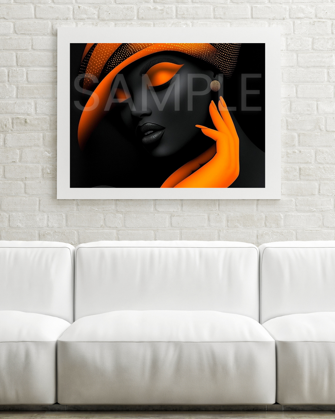 Sable Radiance: Noir & Neon Digital Art Collection – African American Black Woman Wall Art Prints - 425325