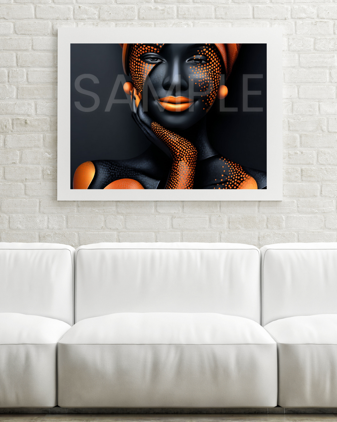 Sable Radiance: Noir & Neon Digital Art Collection – African American Black Woman Wall Art Prints - 425871