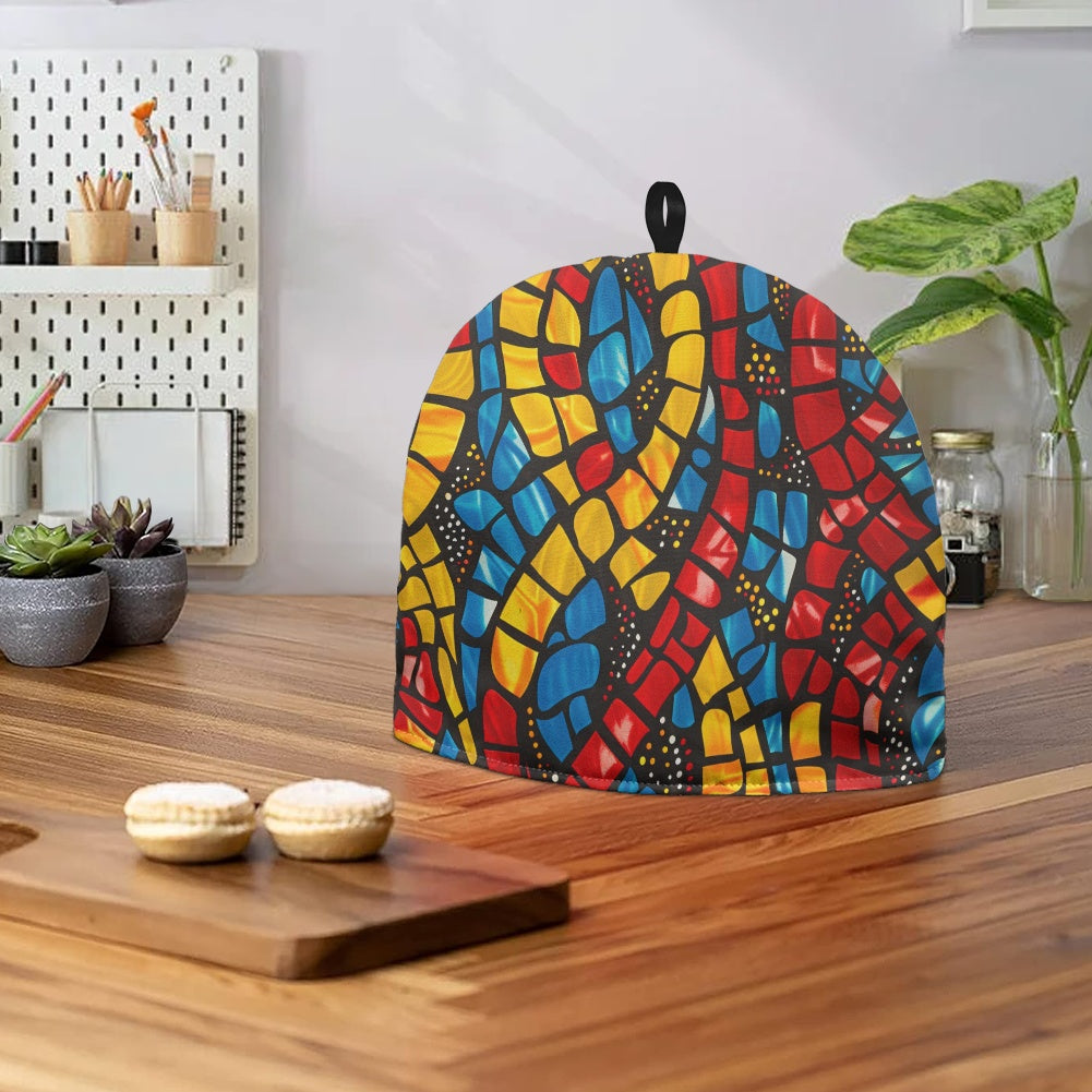 Cavcas Teapot Cover - Velvet's View - Elegant Adinkra-Inspired Fabric Collection -