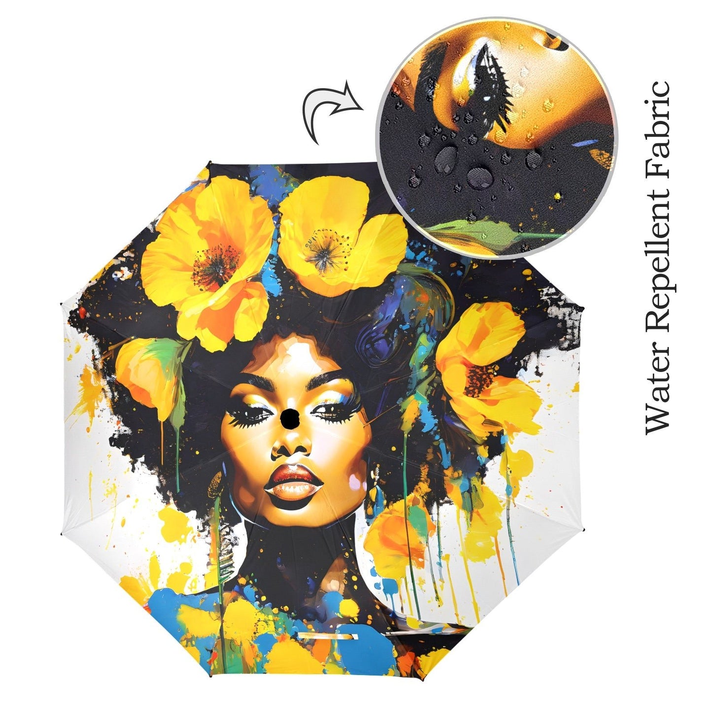 Bold Elegance: The Poppy Collection - Semi-Automatic Foldable Umbrella (Model U12) - #2016