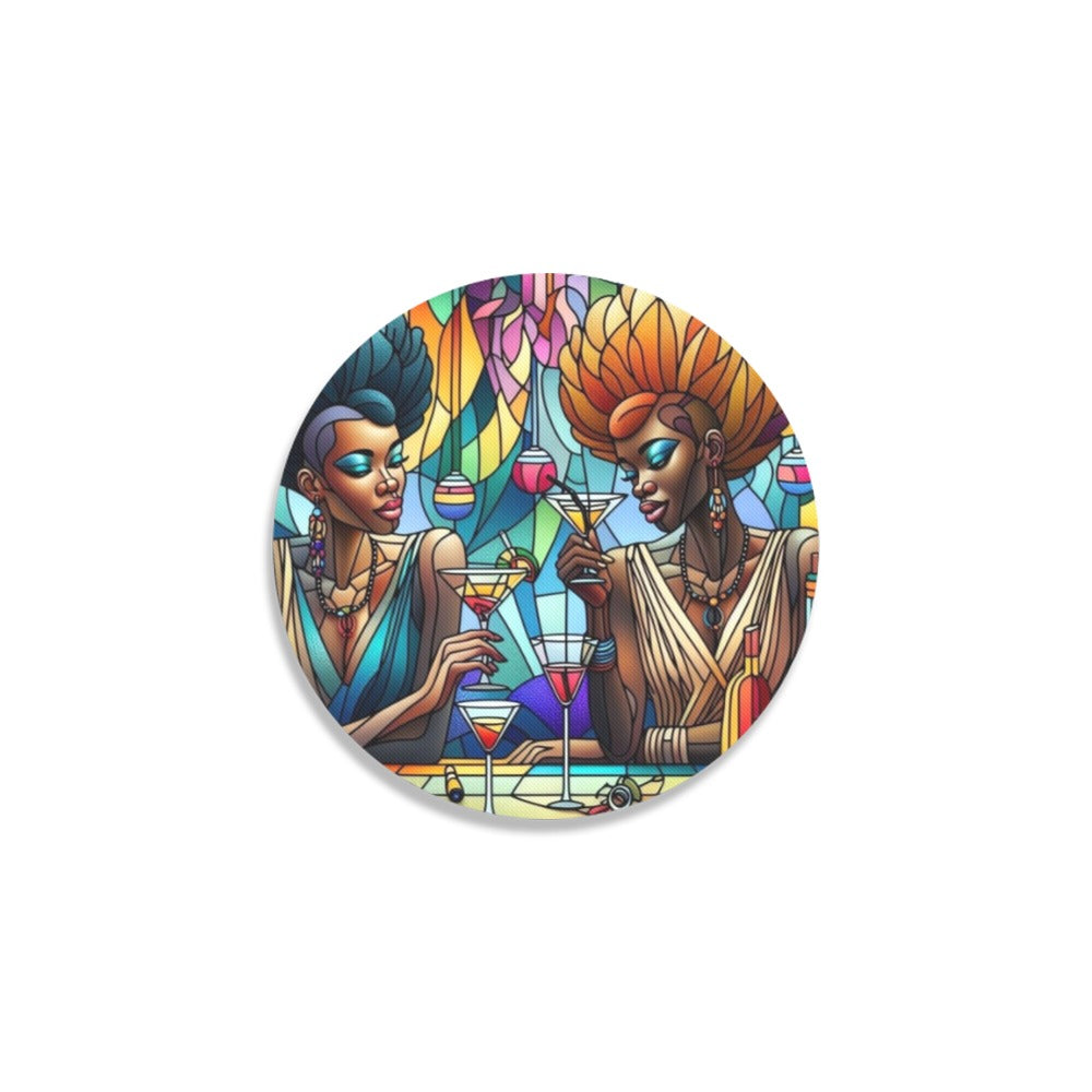 Round Coaster Set - Velvet's View - Sip & Savor - Exquisite Elegance Coaster Collection