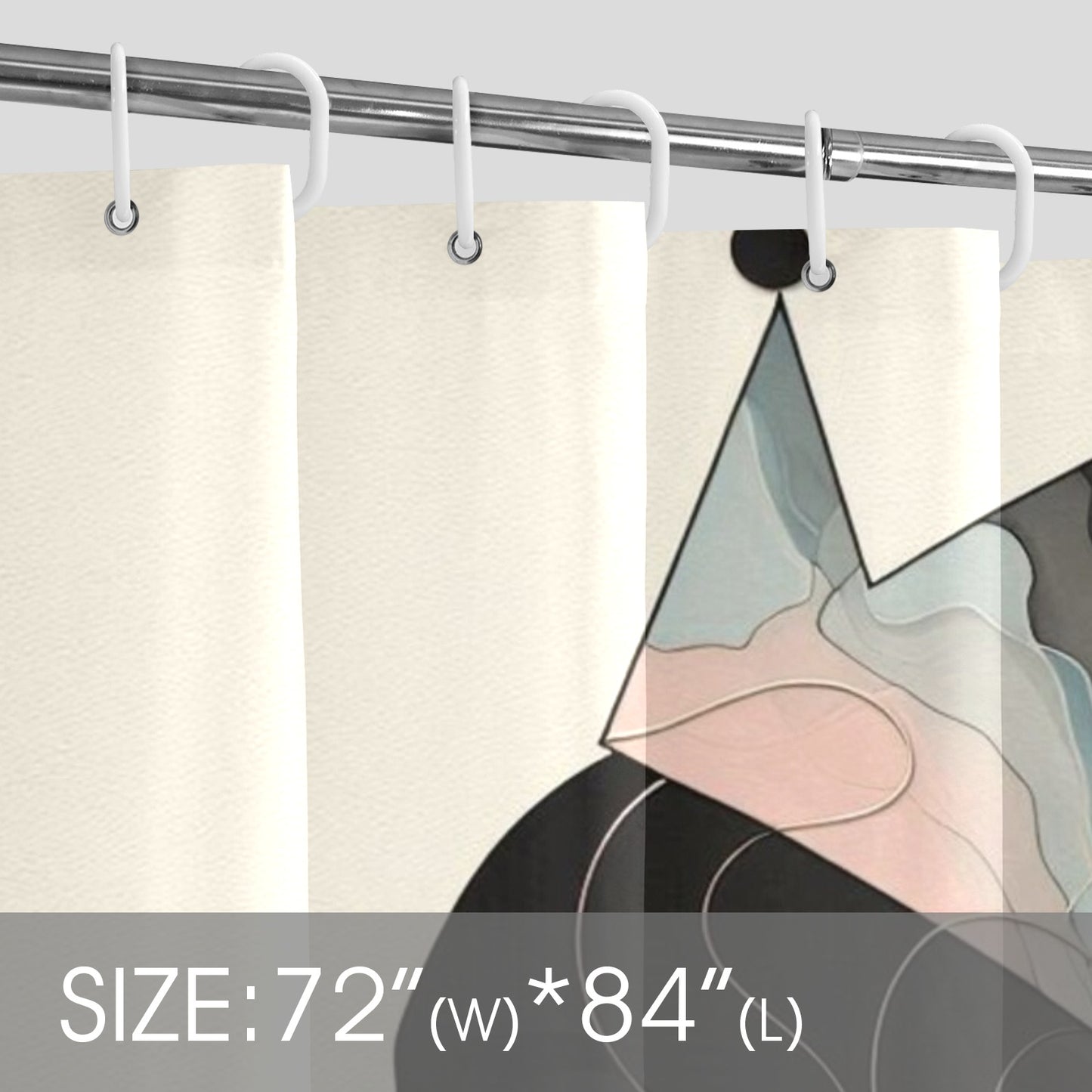 Afro Royalty Shower Curtain Collection – Black Queen Silhouette Art for Bathroom Décor - 059934936