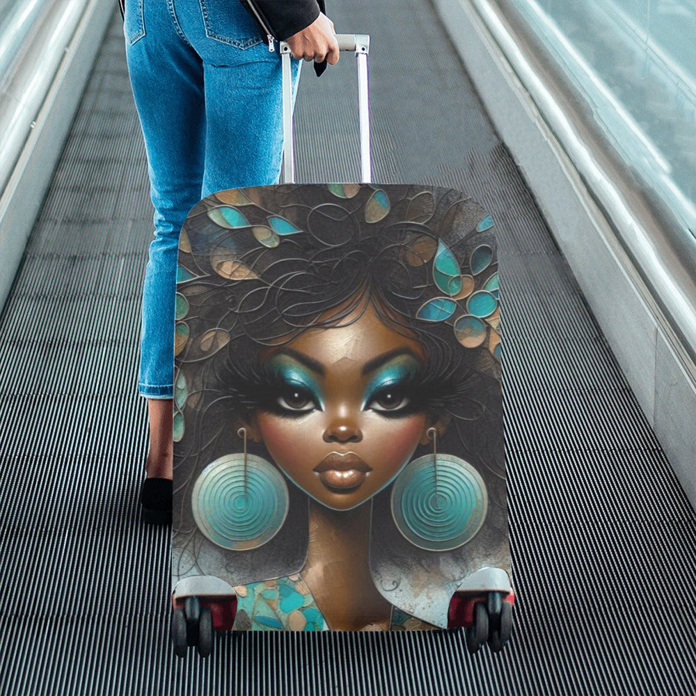 Bold & Beautiful: Afrocentric Digital Art Collection - Luggage Cover/Large 26"-28"- #2012