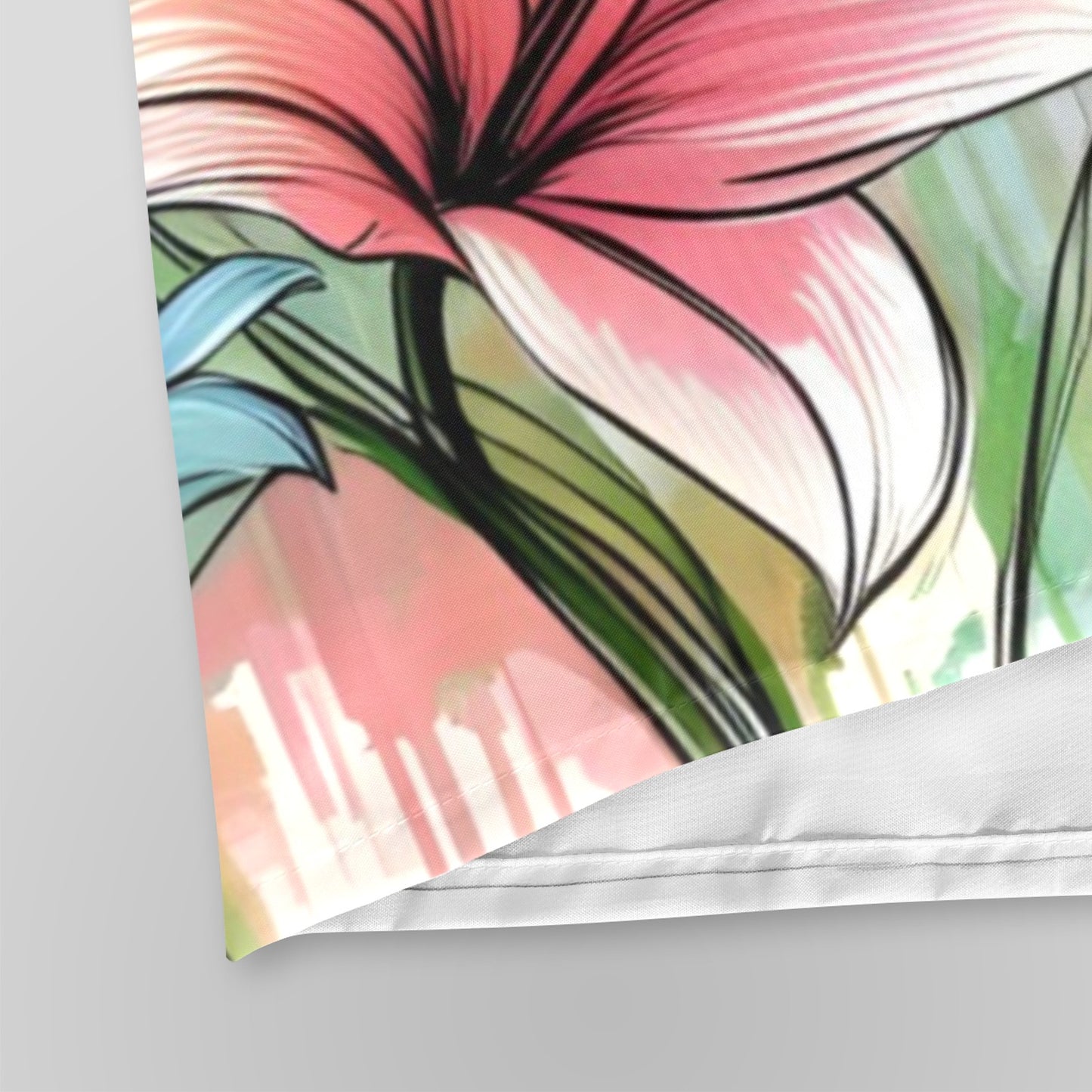 Urban Blossoms: Vibrant Cityscapes and Floral Dreams Collection - Shower Curtain 72"x84" - #2011