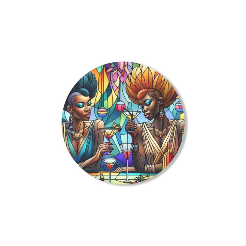 Round Coaster Set - Velvet's View - Sip & Savor - Exquisite Elegance Coaster Collection