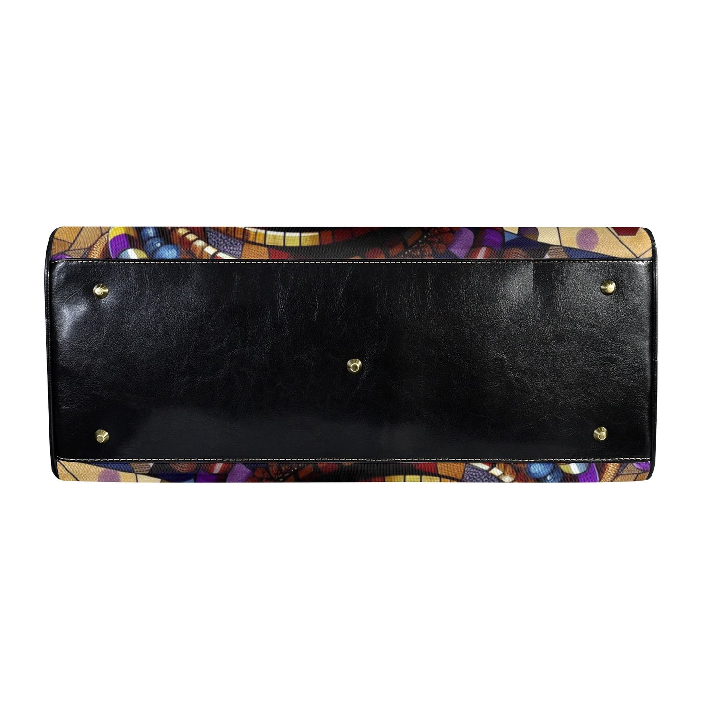 Mosaic Majesty: A Fusion of Tradition and Modernity - #2022 Large Capacity Travel Bag-Small (Black Short Patch) (1737)
