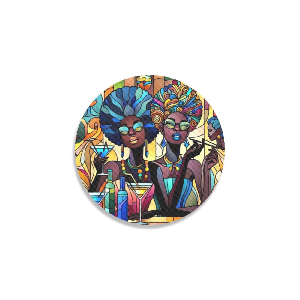 Round Coaster Set - Velvet's View - Sip & Savor - Exquisite Elegance Coaster Collection