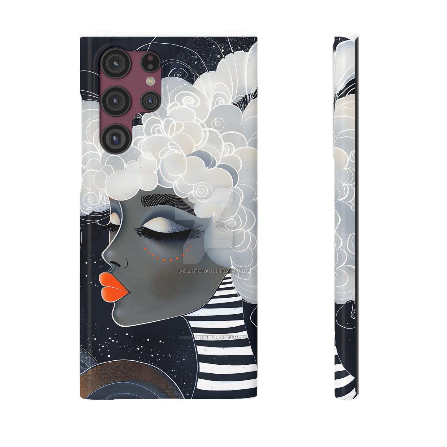 Slim Phone Cases - Black Girl Art - Velvet's View - Ethereal Vibrance