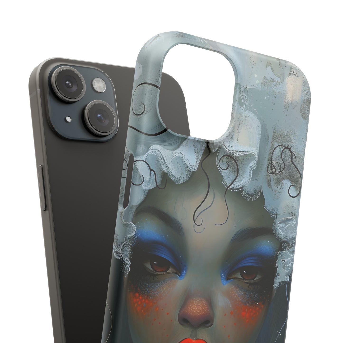 Slim Phone Cases - Black Girl Art - Velvet's View - Ethereal Vibrance