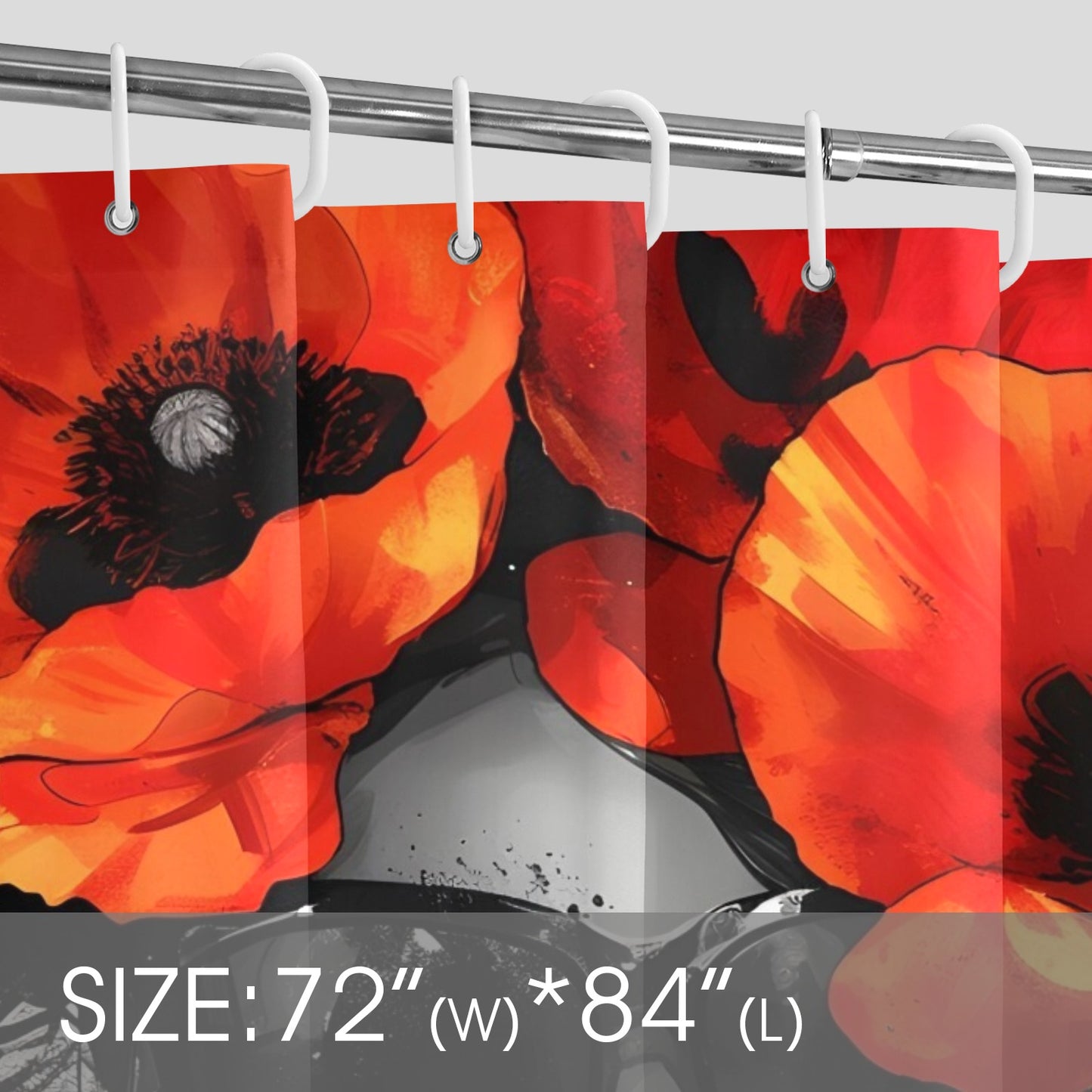 Shower Curtain 72"x84" - Velvet's View - Bold Elegance - The Poppy Collection 770