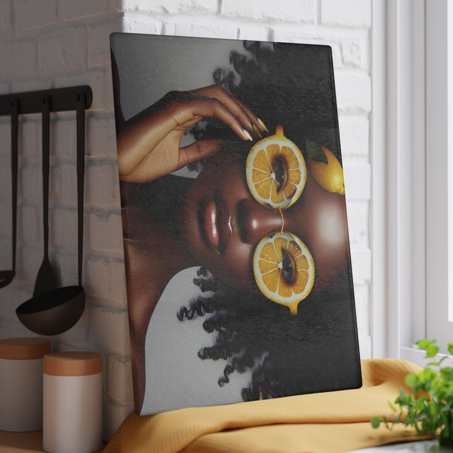 Glass Cutting Board - Velvet's View: The Lemon Delight Collection – 2017