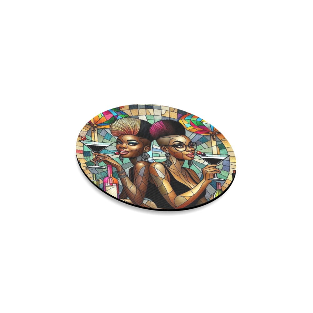 Round Coaster Set - Velvet's View - Sip & Savor - Exquisite Elegance Coaster Collection