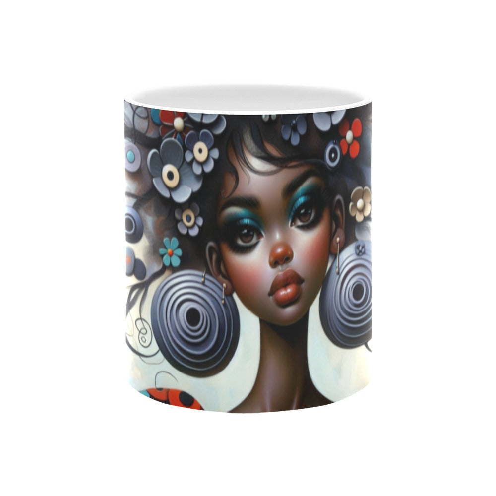 Bold & Beautiful: Afrocentric Digital Art Collection - White Mug(11OZ) - #2014