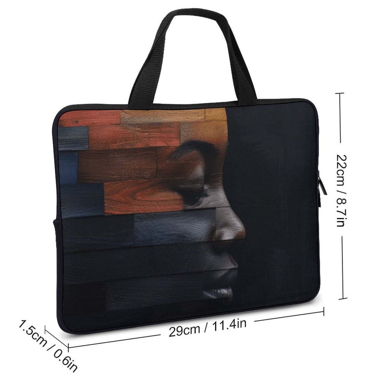 Laptop Bag - Black Girl Art - Velvet’s View: Artistic Laptop Covers Collection (Multiple Sizes) Laptop Bag - 2016