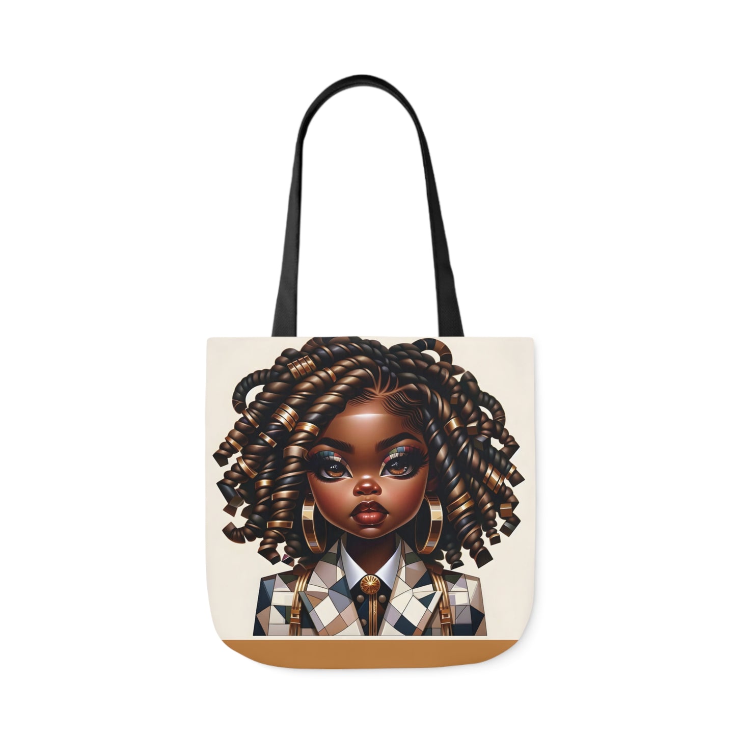 Canvas Tote Bag, 5-Color Straps - Regal Radiance: Tote Art Collection - #2011