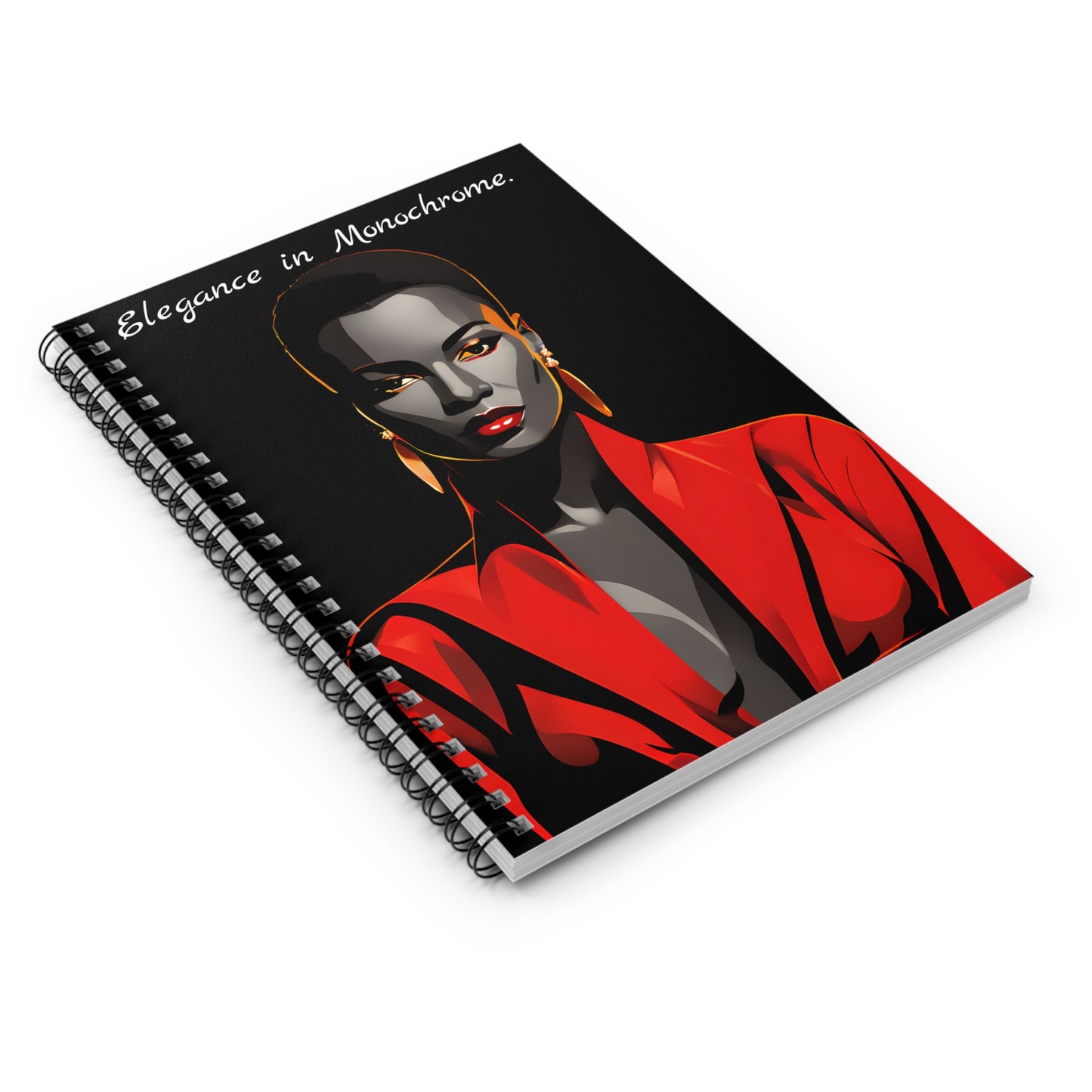 Elegance in Monochrome - Spiral Notebook - Ruled Line