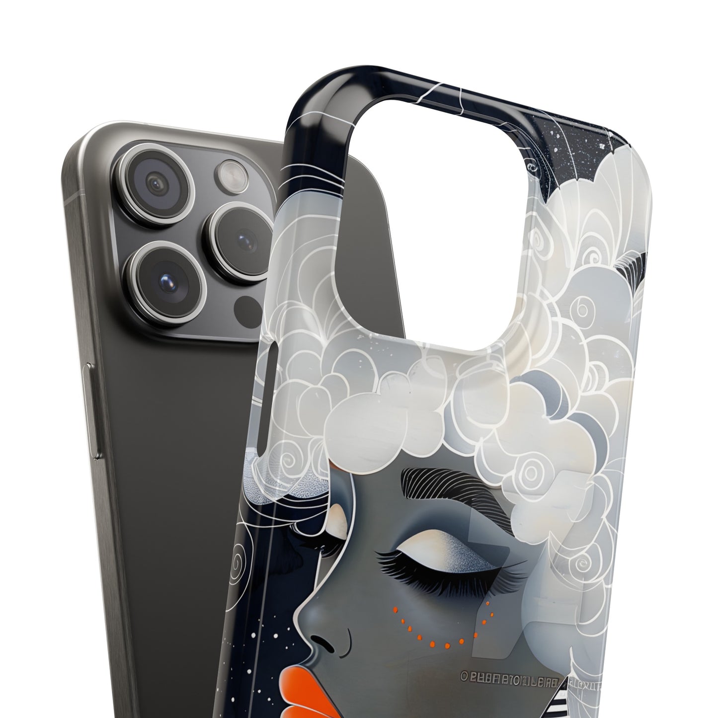 Slim Phone Cases - Black Girl Art - Velvet's View - Ethereal Vibrance