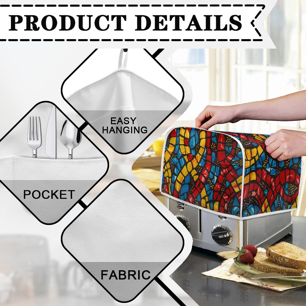 Elegant Adinkra-Inspired Fabric Collection -Toaster Cover - #2018