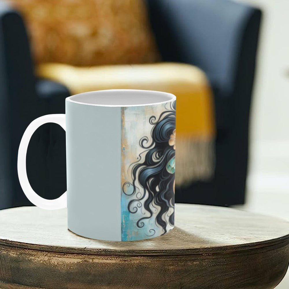 Bold & Beautiful: Afrocentric Digital Art Collection - White Mug(11OZ) - #2012