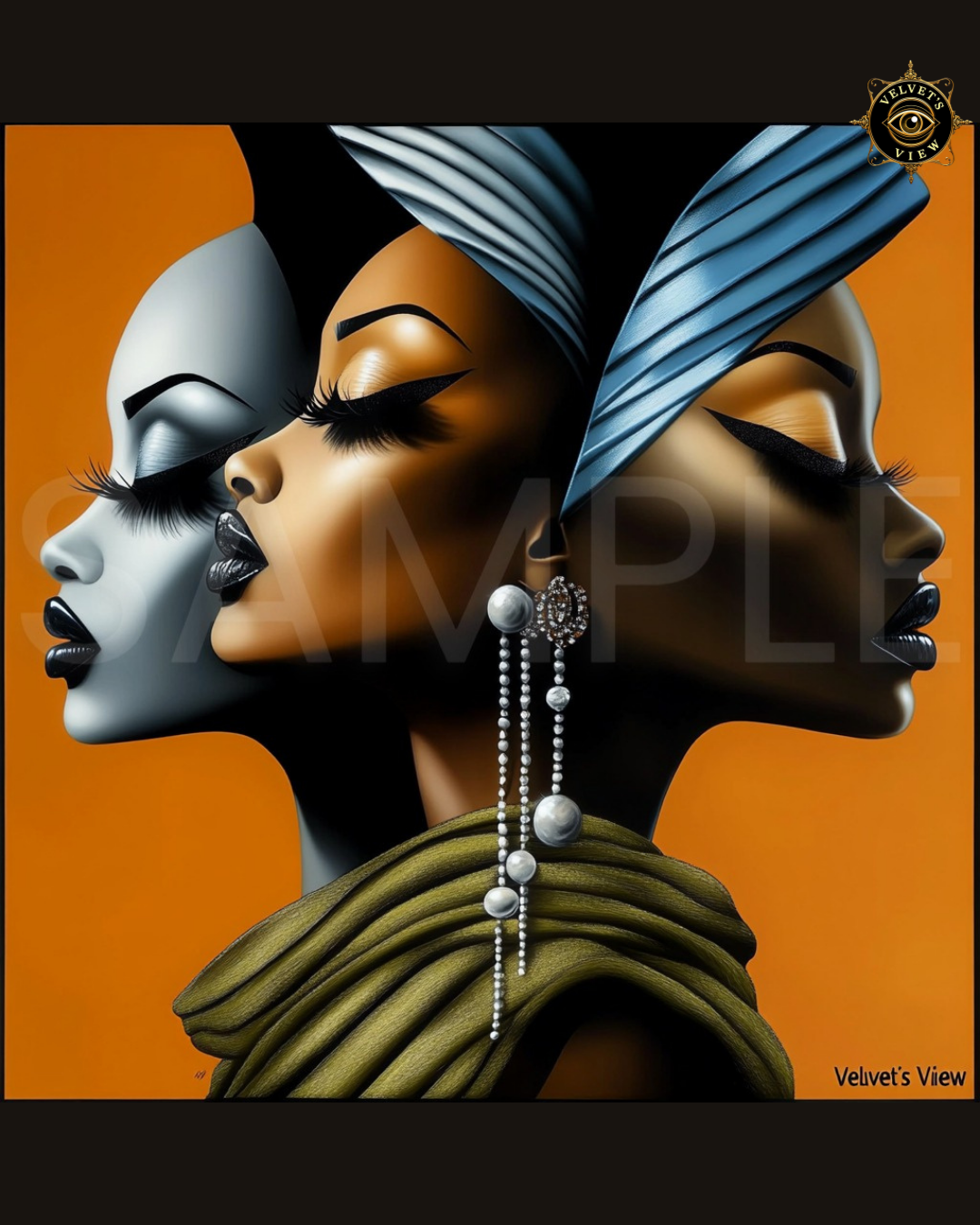 Ethereal Essence: Stunning Black Girl Art Prints for Empowerment and Elegance 1007