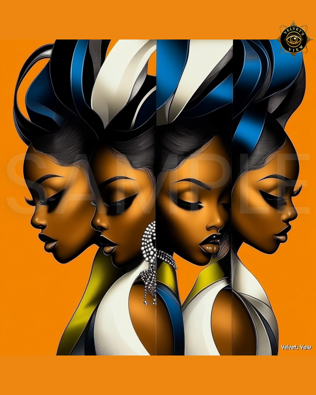 Ethereal Essence: Stunning Black Girl Art Prints for Empowerment and Elegance 1008